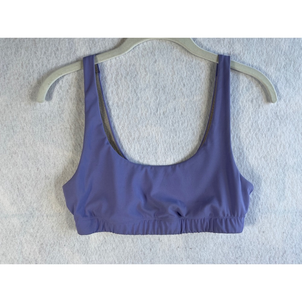 Vuori‎ Womens Scoop Neck Sports Bra Purple Athletic Yoga Gym Top Medium Support